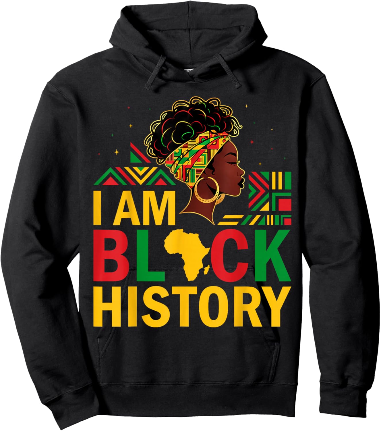 Girl Black History Month African American Afro Girls Women Hoodie - Hoodie | Black