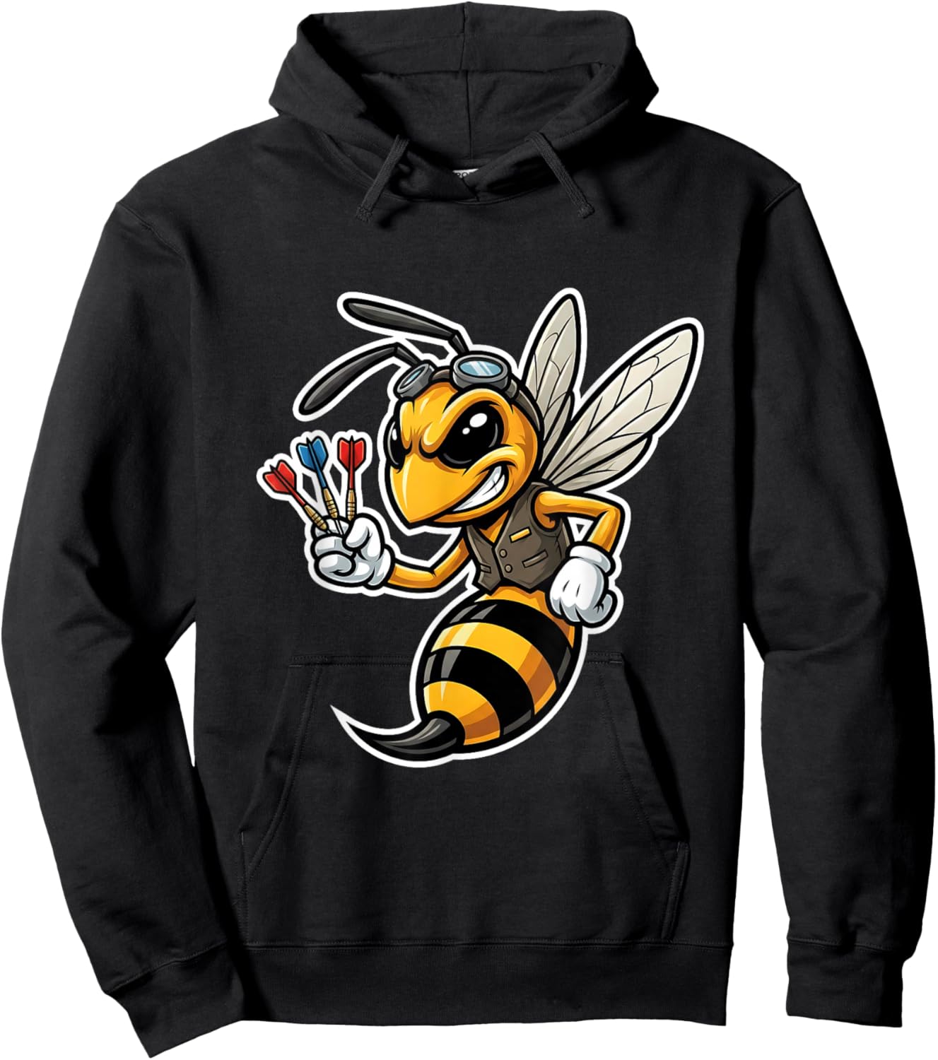Funny Dart Wasp for Darts Player on Dartboard Men Women Hoodie - Hoodie | Black