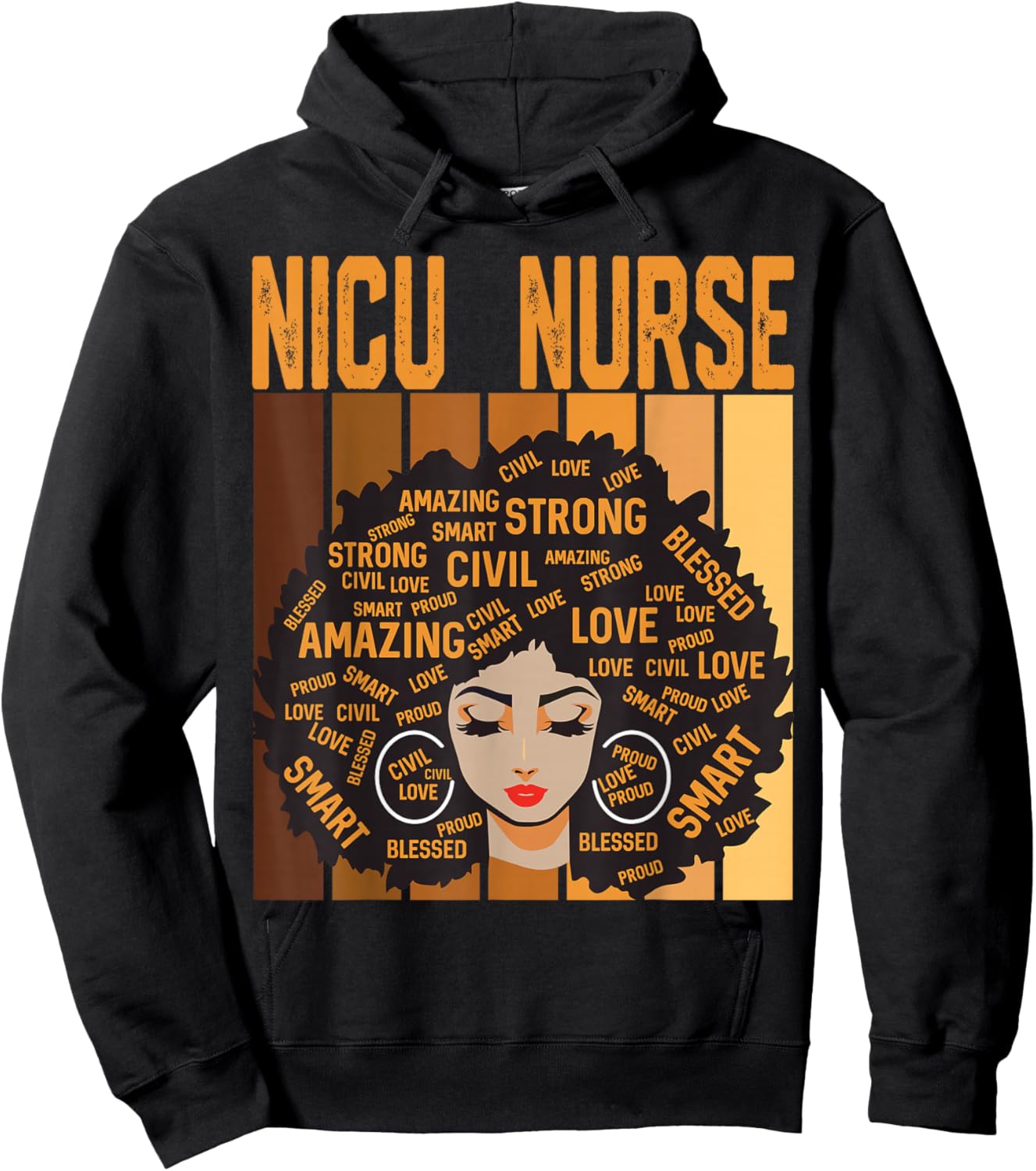NICU Nurse Powerful Black History Month Black Pride Design Hoodie - Hoodie | Black