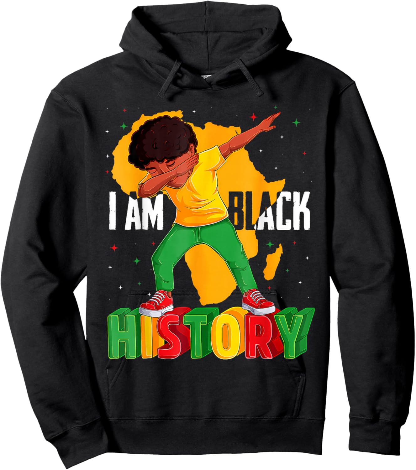 I Am Black History Kids Boys Men Black History Month Hoodie - Hoodie | Black
