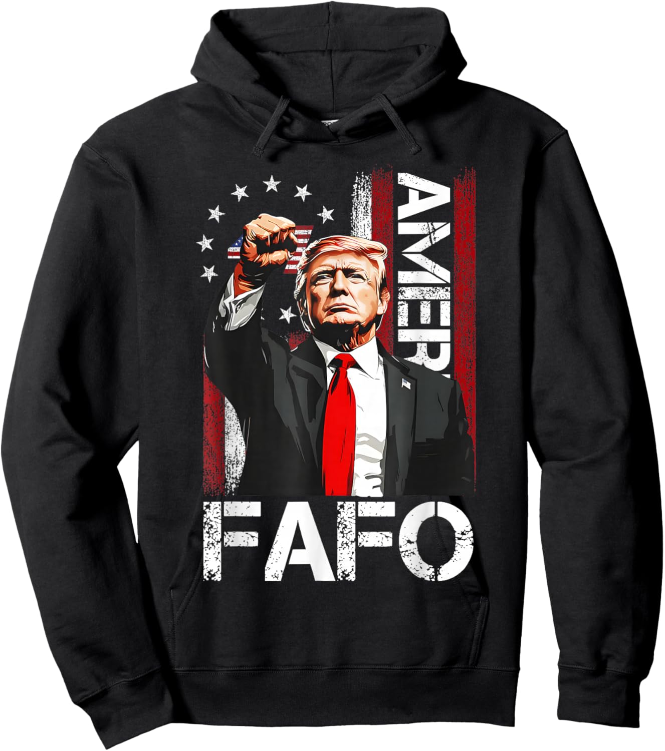 Funny Fafo Trump Fafo American USA Hoodie - Hoodie | Black