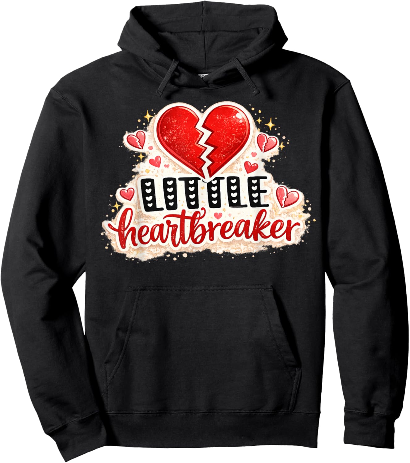 Funny Little Heartbreaker Valentines Day Boys Girls Kids Hoodie - Hoodie | Black