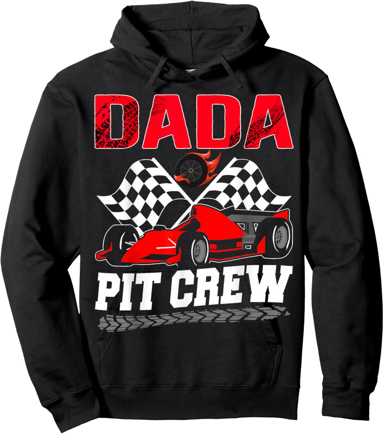 Dada Pit Crew Racing Family Race Car Birthday Boy Hoodie - Hoodie | Black