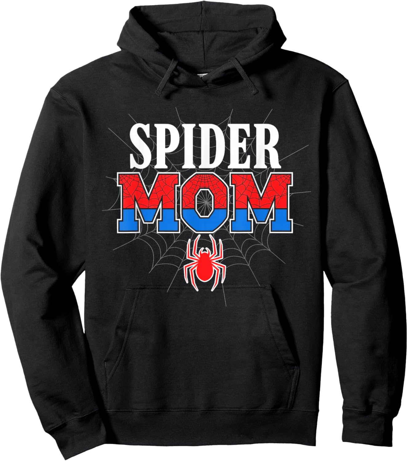 Spider Mom Family Matching Funny Mother's Day Mommy Women Hoodie - Hoodie | Black