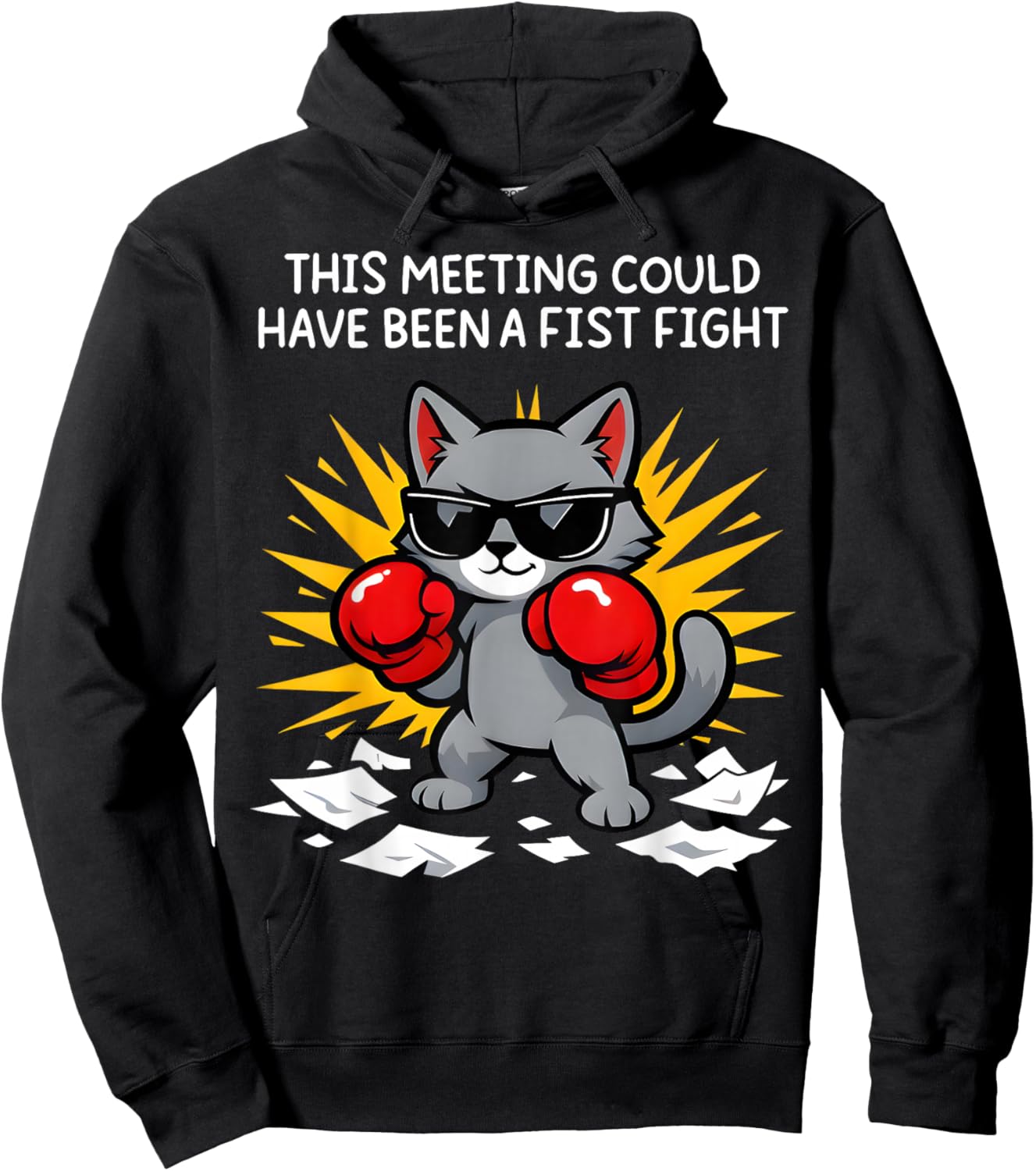 This Meeting Could Have Been A Fist Fight Hoodie - Hoodie | Black