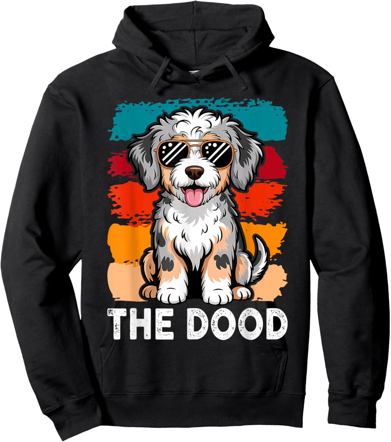 The Dood Mom Blue Merle Aussiedoodle Doodle Dog Dad Hoodie - Hoodie | Black