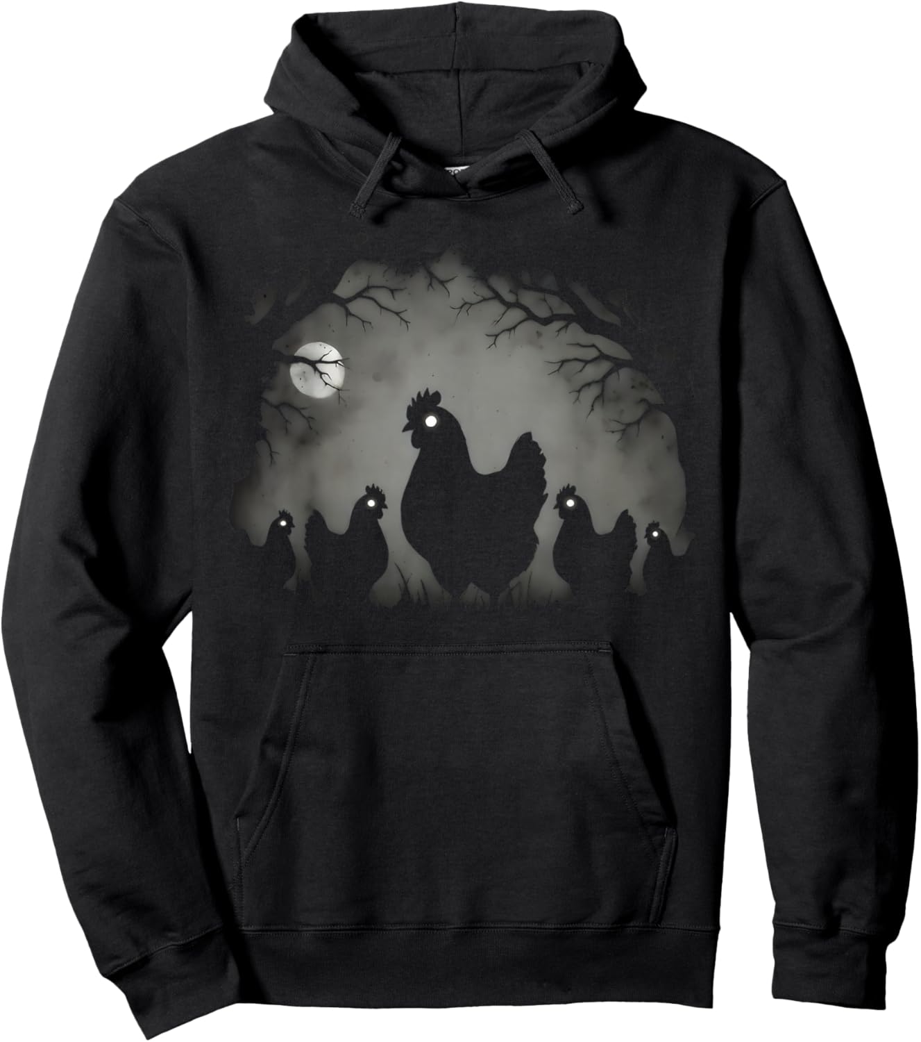 Creepy Gothic Chicken Aesthetic Horror Grunge Goth Chicken Hoodie - Hoodie | Black