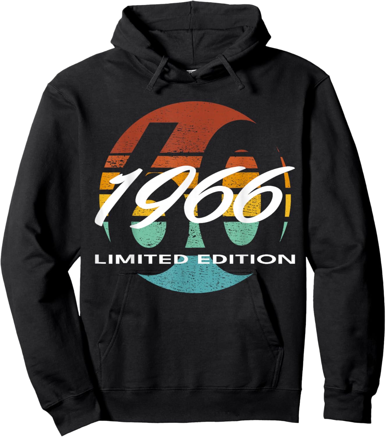 60th Birthday Man Woman 60 Years 1966 Funny Gift Hoodie - Hoodie | Black