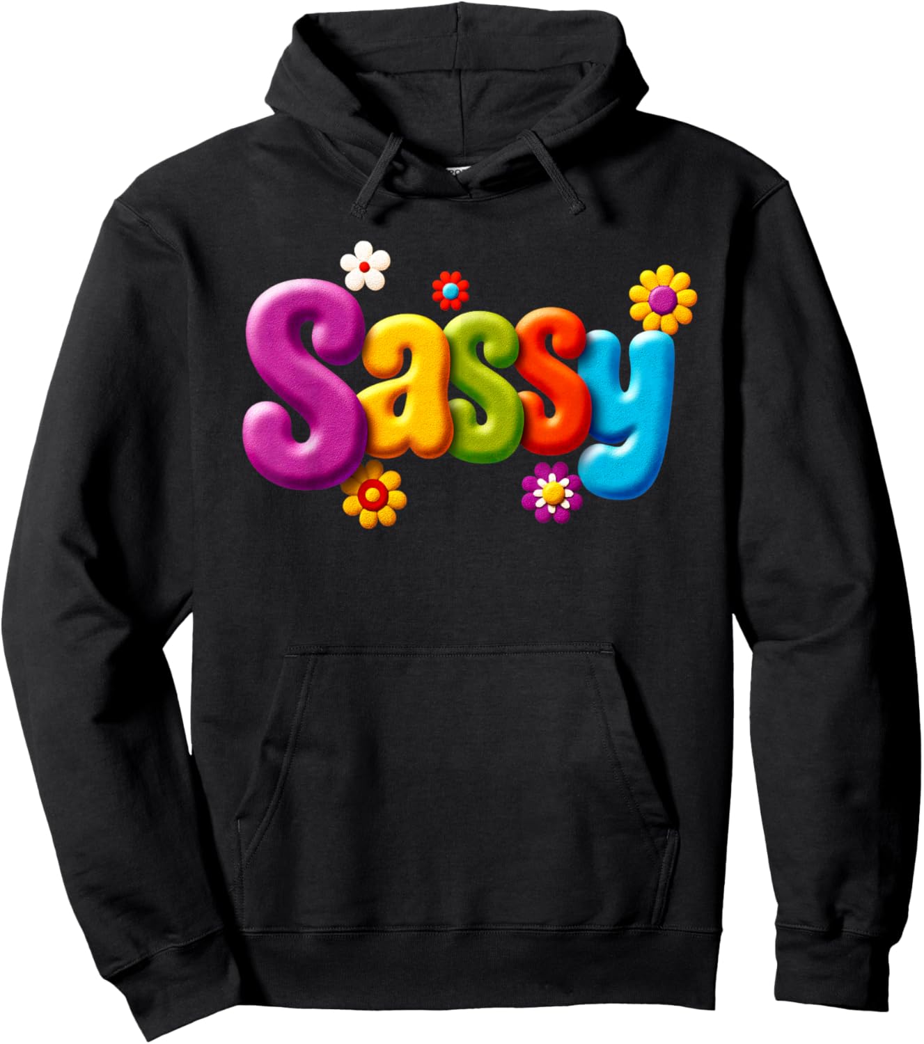 Sweet Sassy for Girls – Cute Colorful Hoodie - Hoodie | Black