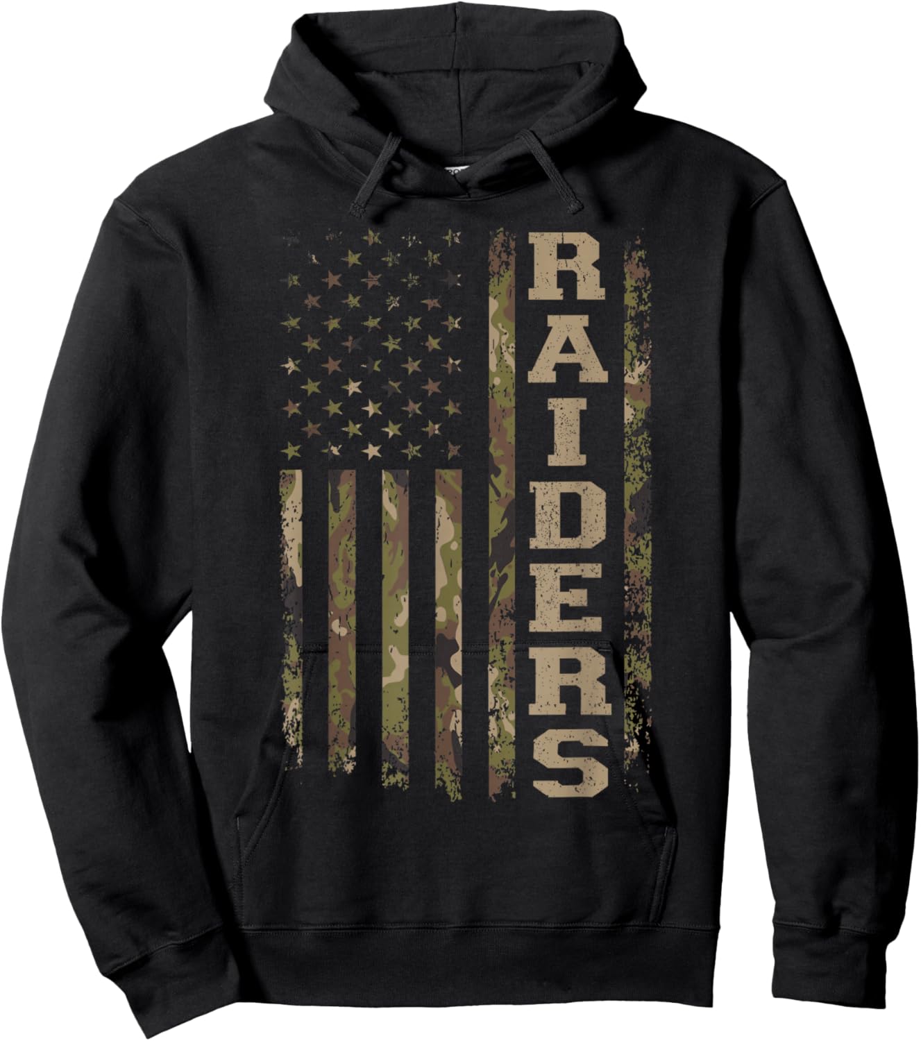 Raiders USA Flag Camo Women Girl Boy Hoodie - Hoodie | Black