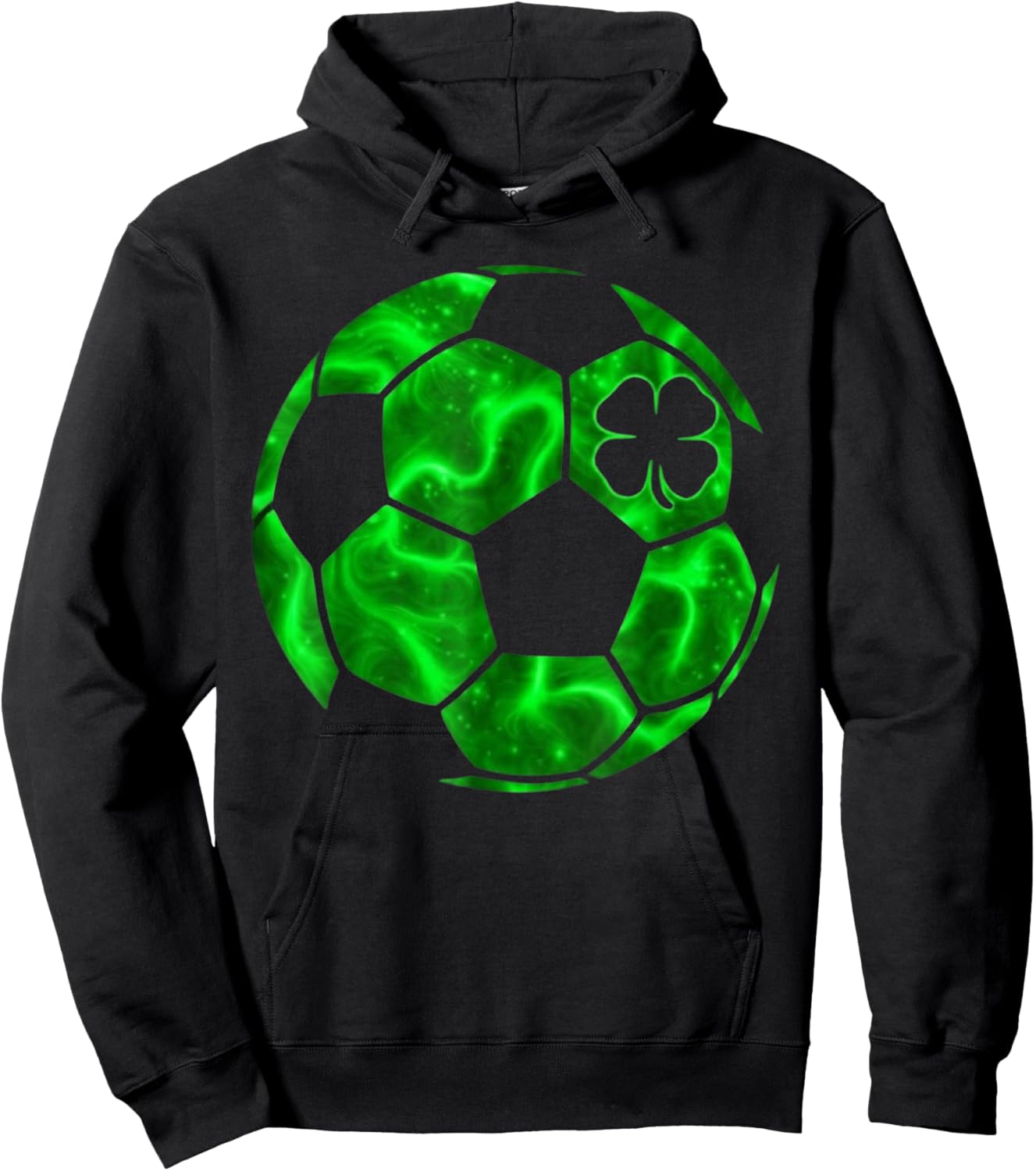 Soccer Shamrock Lucky Irish St Patrick's Day Boys Hoodie - Hoodie | Black