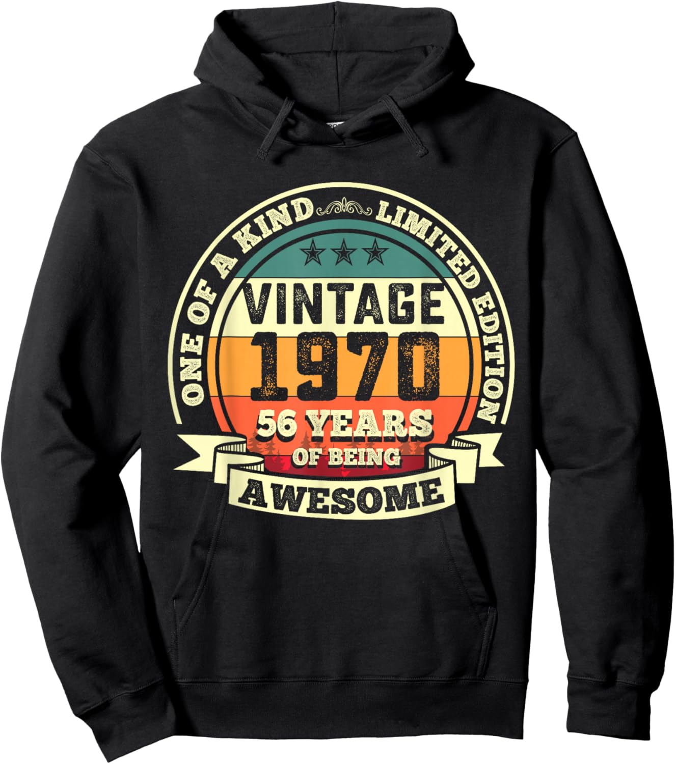56th Birthday Gift 56 Years of Being Awesome 56 Years Old Hoodie - Hoodie | Black