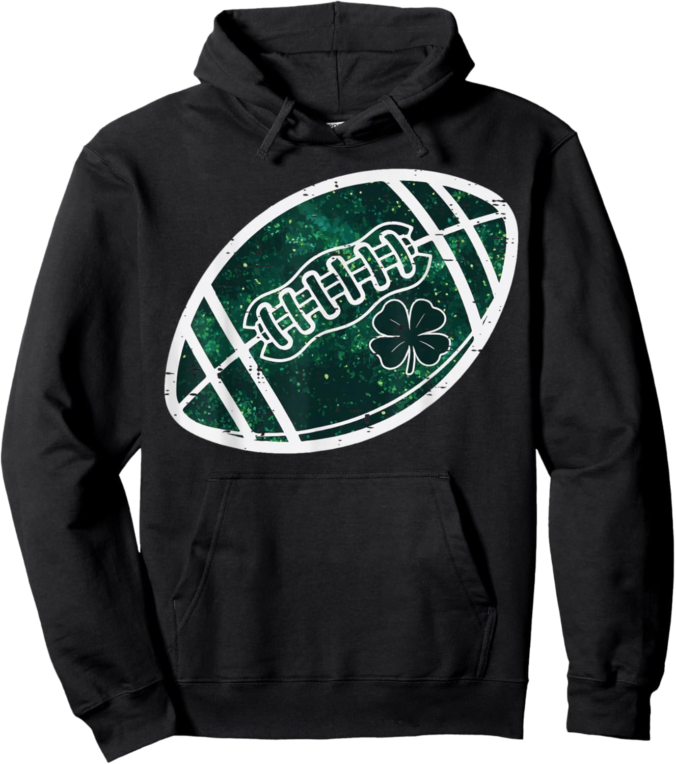 St Patricks Day American Football Saint Paddys Men Boys Kids Hoodie - Hoodie | Black