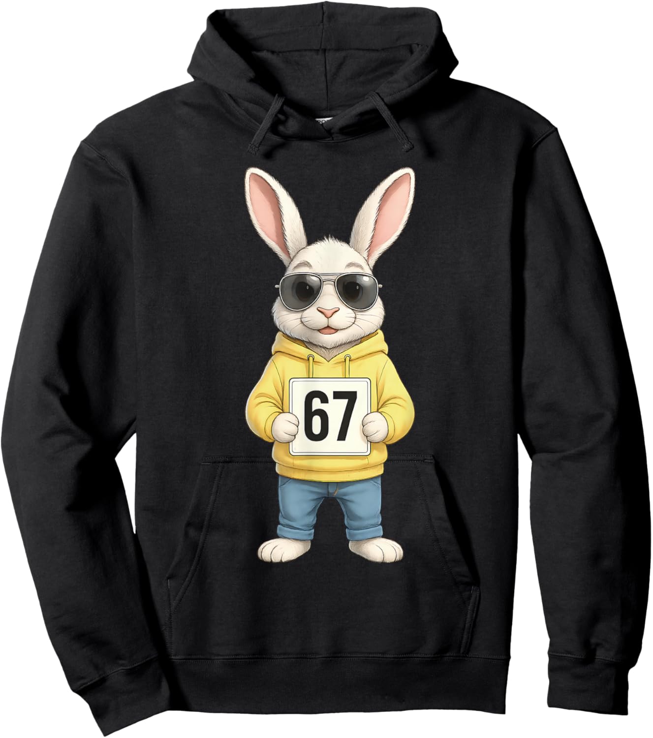 67 Six Seven Meme 6 7 Funny Easter Day for Boys Men Kids Hoodie - Hoodie | Black