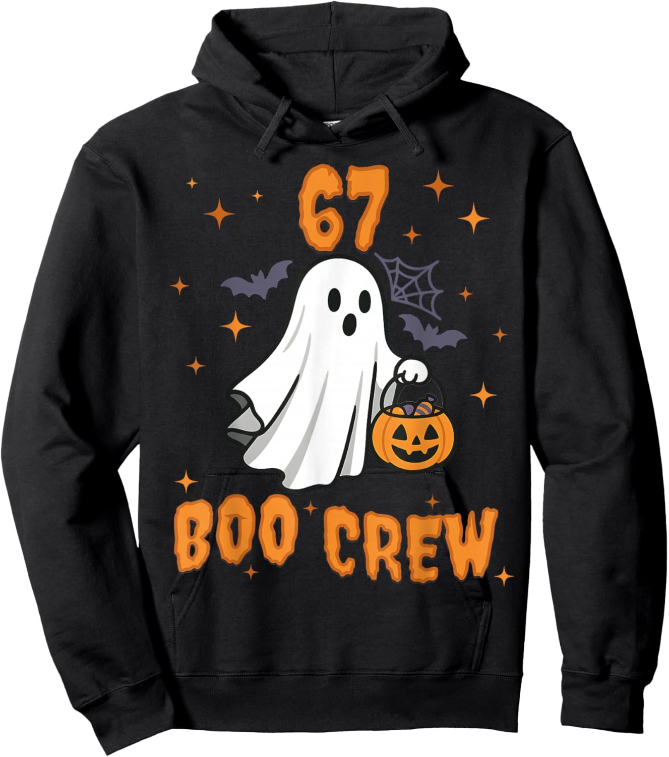 67 Halloween Ghost Boo Crew Matching Funny Brainrot Kids Hoodie - Hoodie | Black