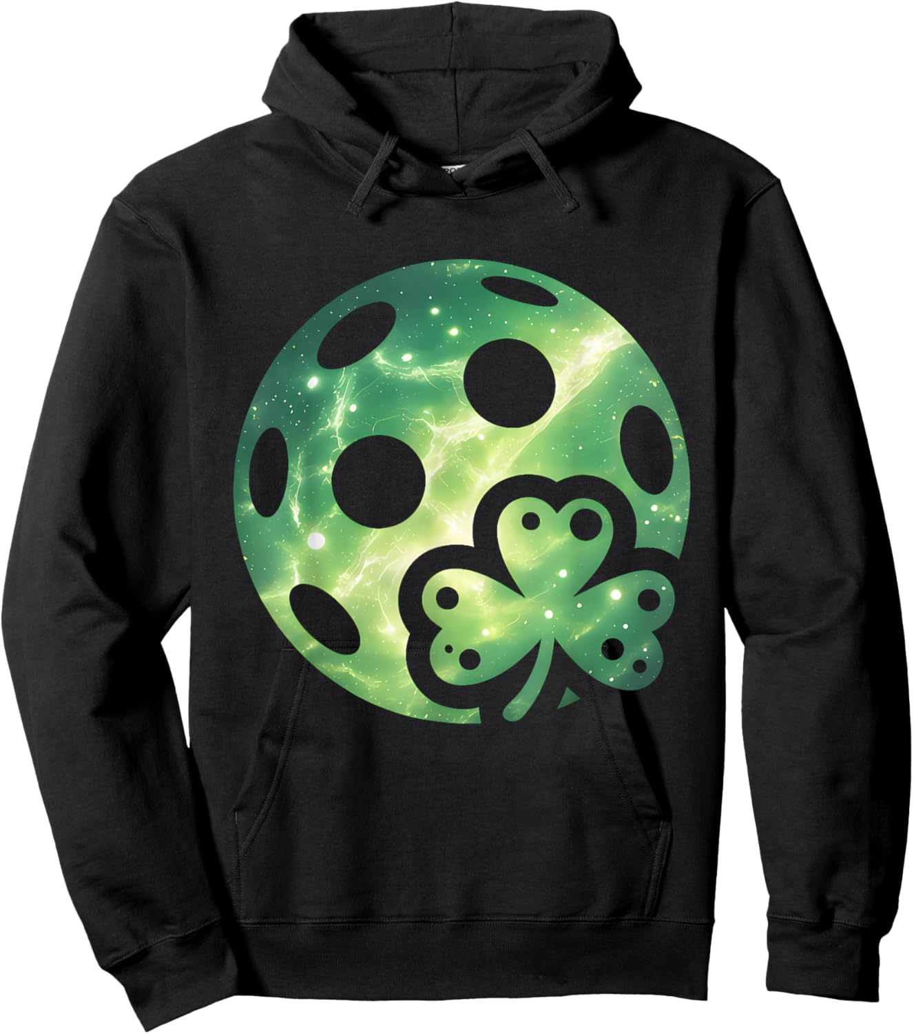 Pickleball Irish Shamrock Lucky Clover St Patricks Day Boys Hoodie - Hoodie | Black