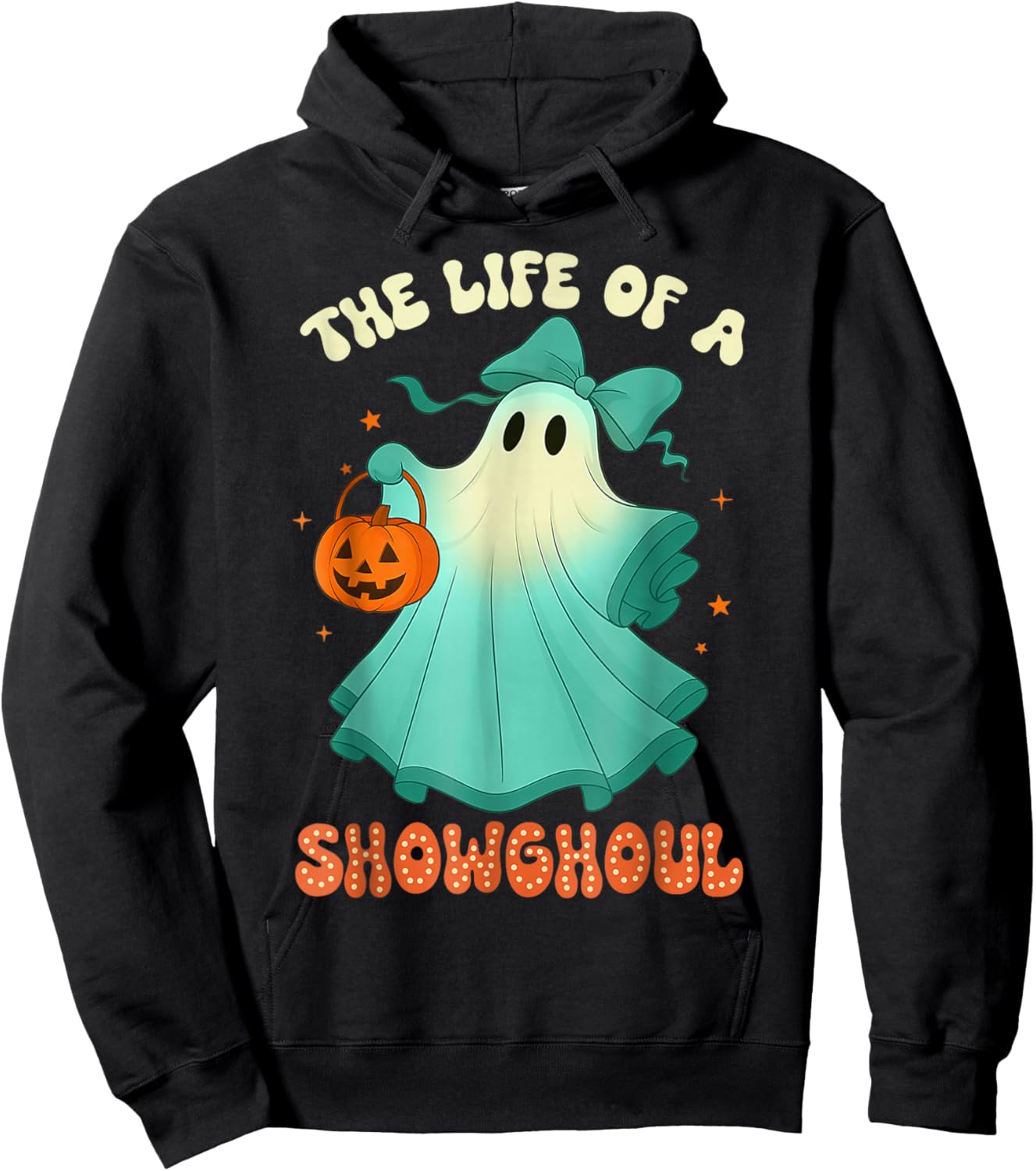 The Life of A Showghoul Retro Halloween Spooky Girls Hoodie - Hoodie | Black