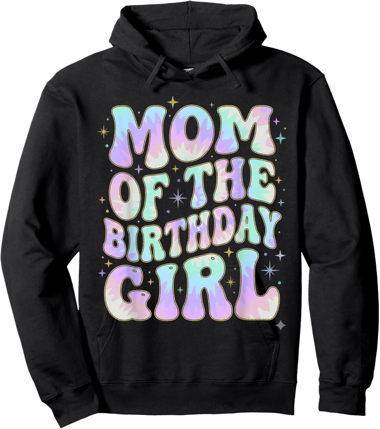 Mom of The Birthday Girl Groovy Retro Party Matching Theme Hoodie - Hoodie | Black