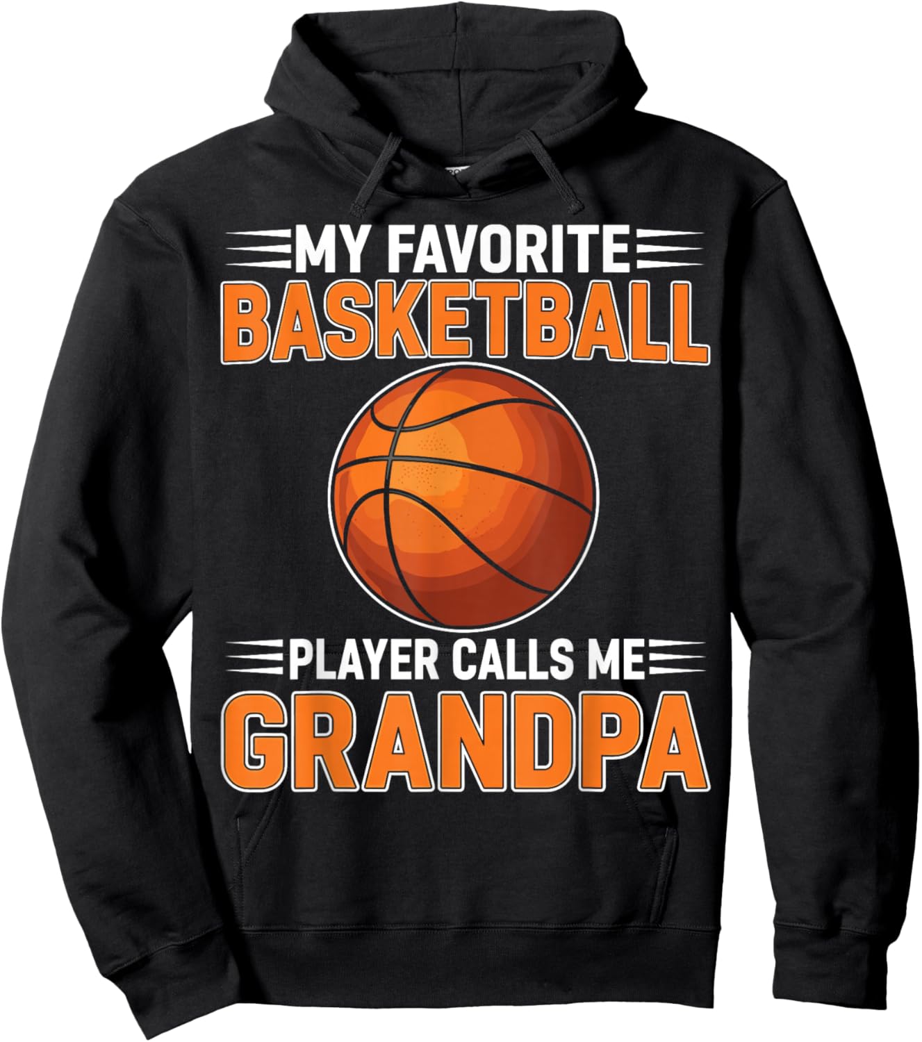 My Favorite Basketball Player Calls Me Grandpa Hoodie - Hoodie | Black