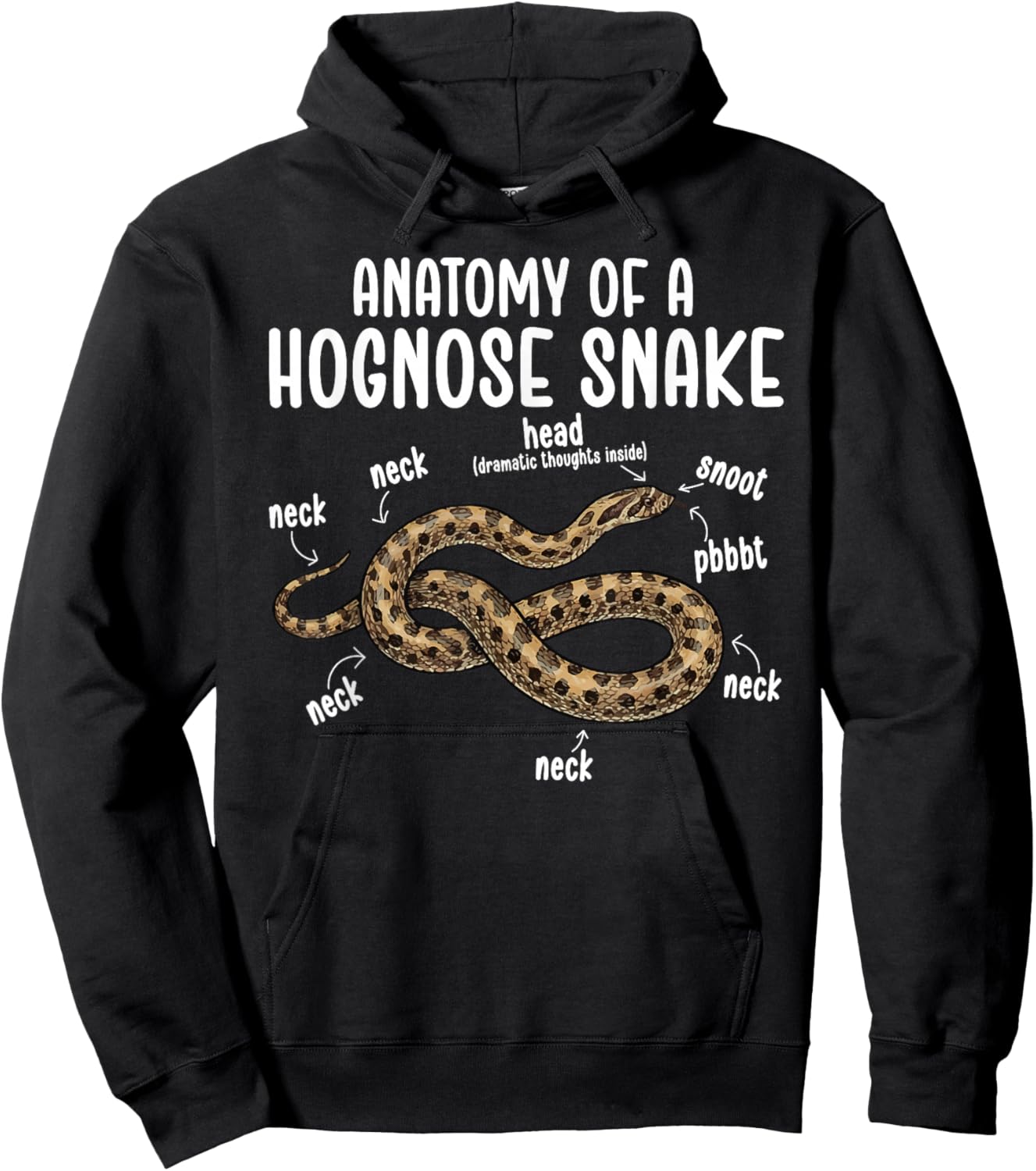 Anatomy of A Hognose Snake Owner Hognose Snake Lover Hoodie - Hoodie | Black