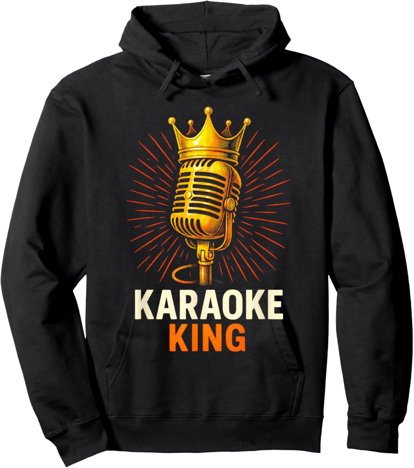Karaoke King - Microphone Crown Music Party Hoodie - Hoodie | Black