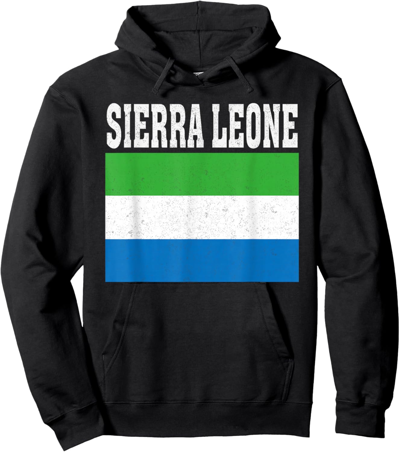 Sierra Leone Flag Patriotic National Roots Souvenir Hoodie - Hoodie | Black
