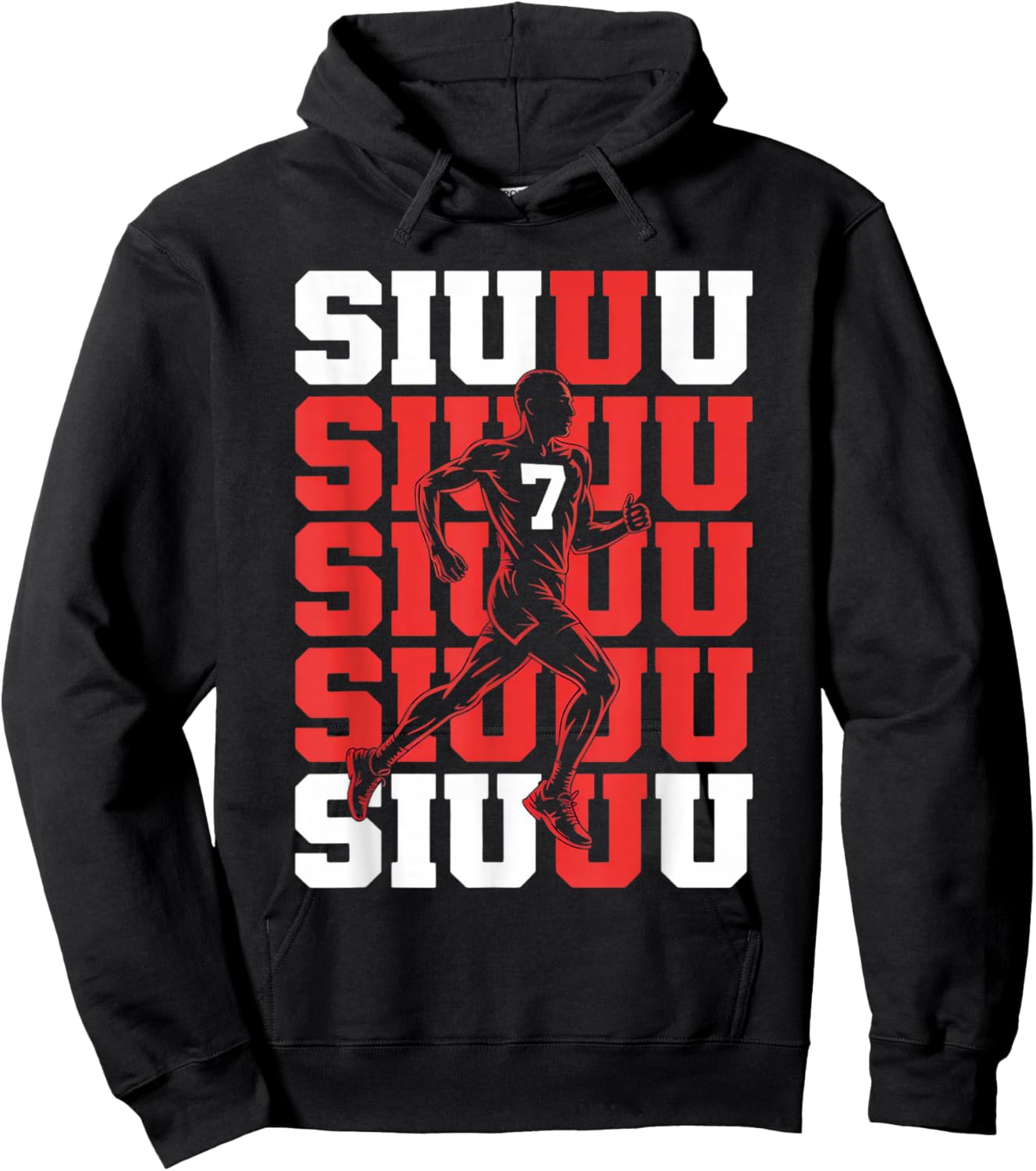 Siuuuu Funny Soccer Player Fan Kid's Boy Boys Soccer Lovers Hoodie - Hoodie | Black