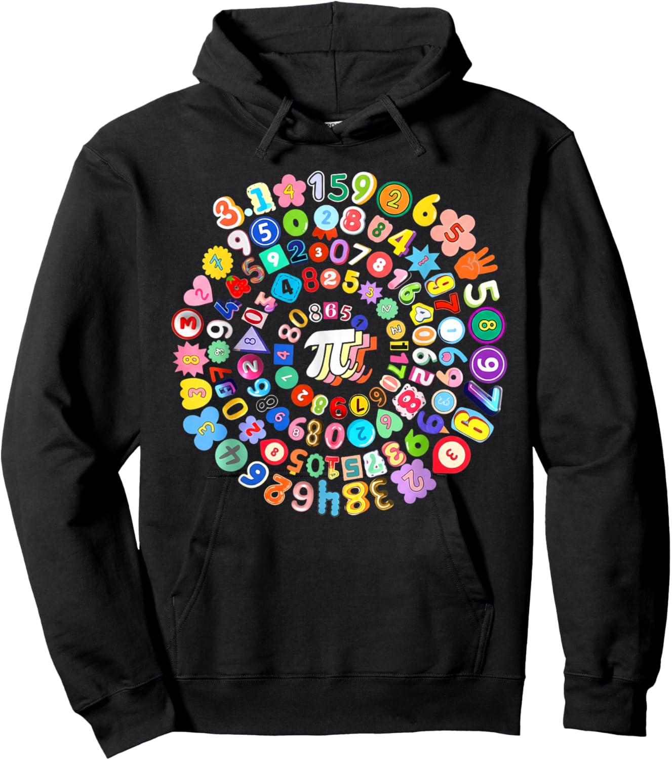 Pi Day Vintage Pi Number 3,14 Spiral Pi Math Teacher Student Hoodie - Hoodie | Black