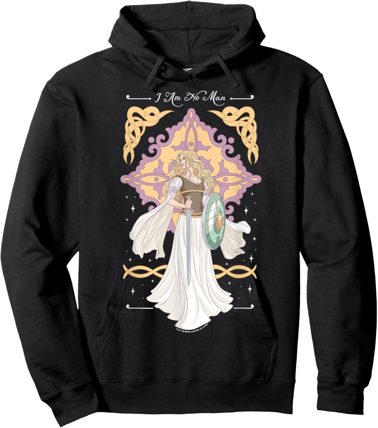 The Lord of the Rings Éowyn I Am No Man Quote Celestial Art Hoodie - Hoodie | Black