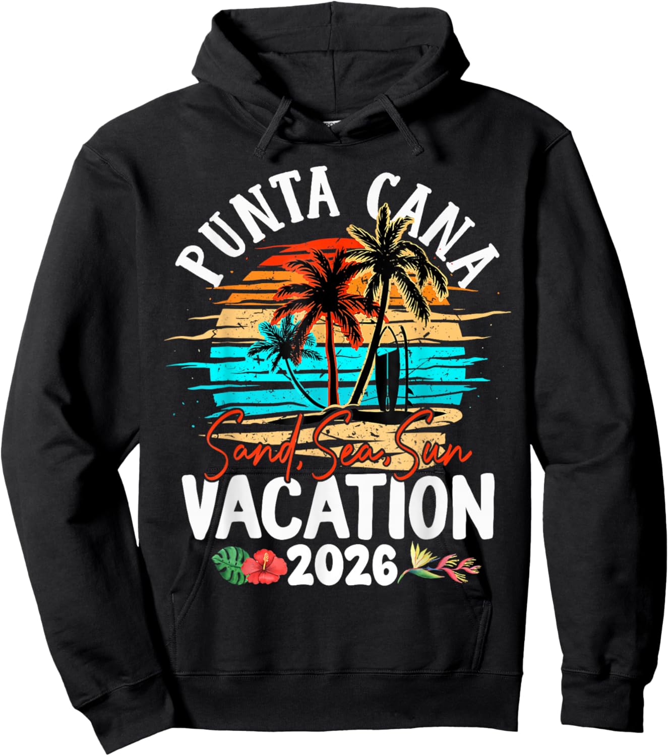 Punta Cana Dominican 2026 Vacation Matching Family Group Hoodie - Hoodie | Black