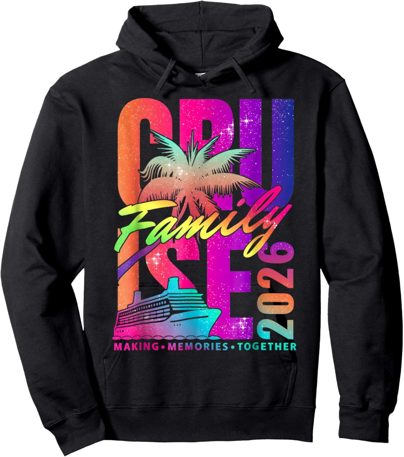 Family Cruise 2026 Family Matching Cruise Vacation Party Hoodie - Hoodie | Black