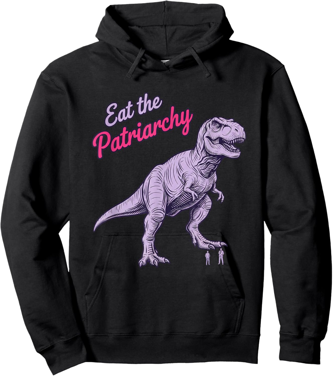 Mythical & Prehistoric Eat The Patriarchy Funny Feminist T-R Hoodie - Hoodie | Black