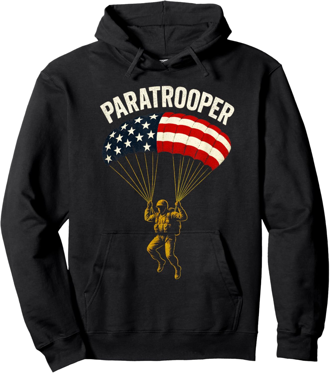 Paratrooper - Military Soldier Skydiving Hoodie - Hoodie | Black