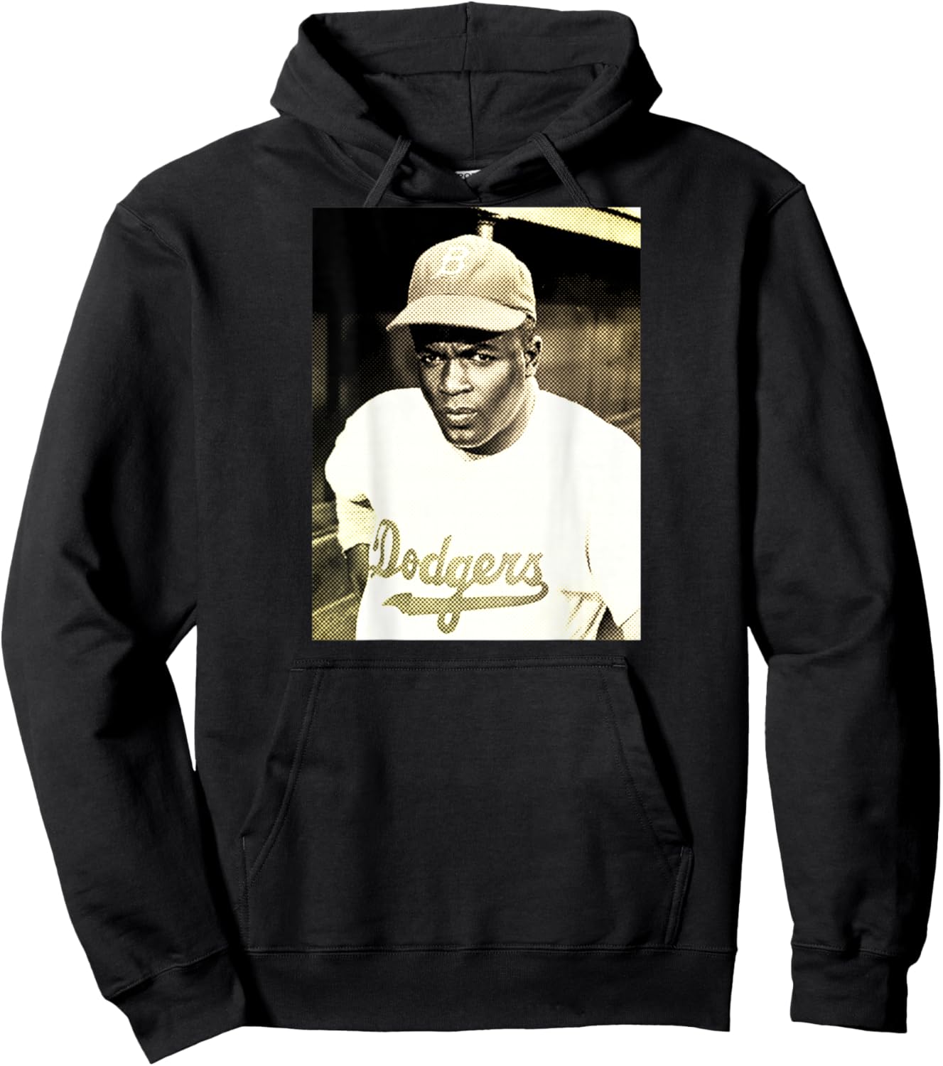 Jackie Robinson_003_Back Printed Hoodie - Hoodie | Black