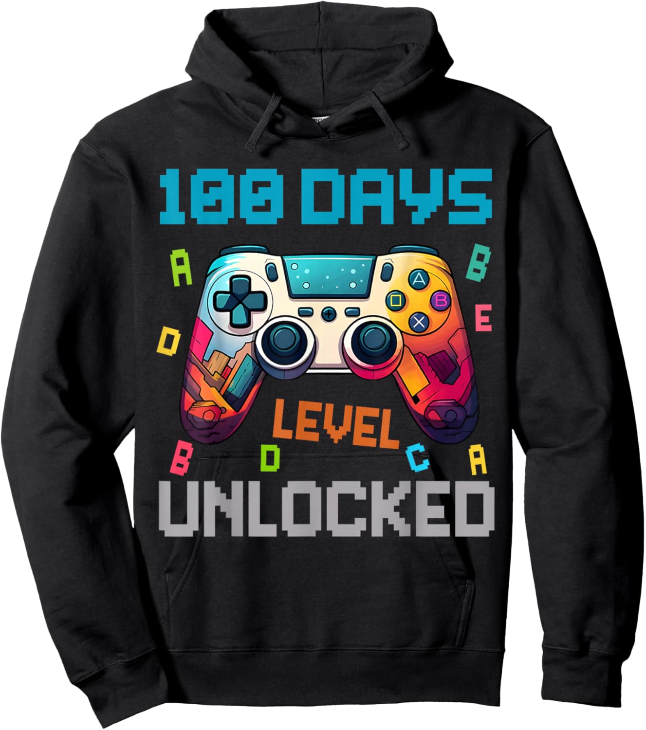 100 Days Level Unlocked Gaming 100 Days of School Boys Hoodie - Hoodie | Black