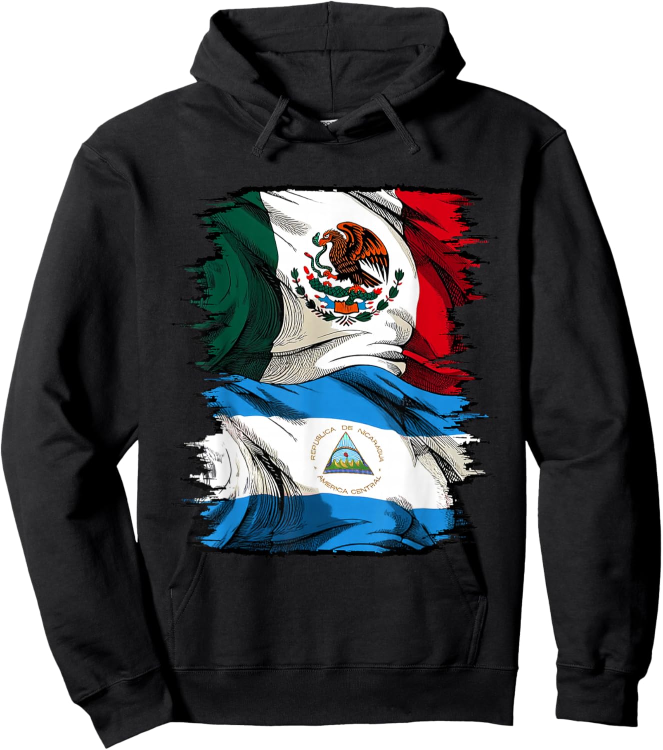 Mexico Nicaragua Hoodie - Hoodie | Black