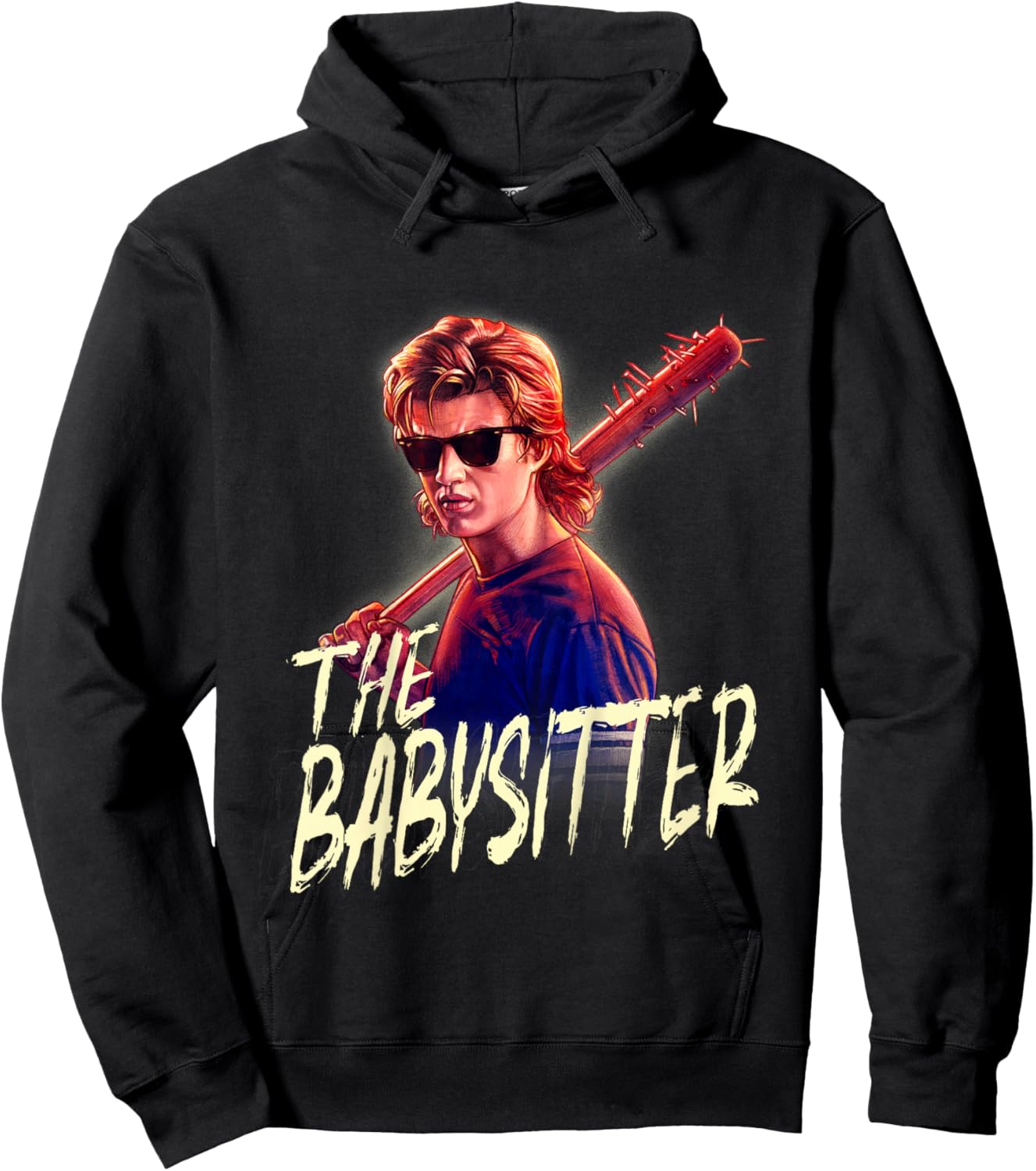 Netflix Stranger Things Steve The Babysitter Portrait Hoodie - Hoodie | Black