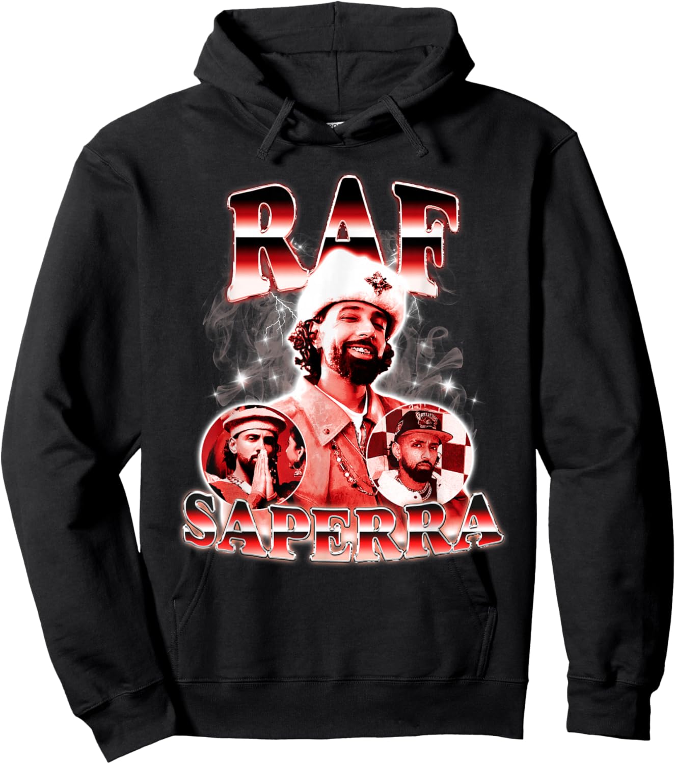 Retro RAF Saperra 90s Style Hoodie - Hoodie | Black