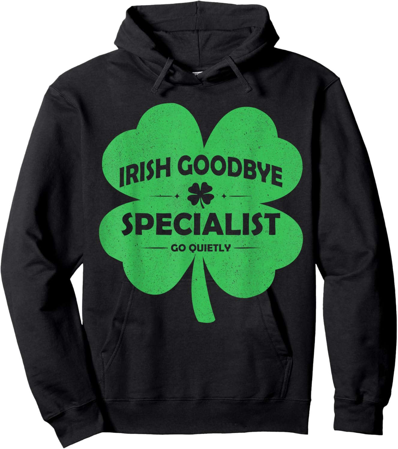 Retro Shamrock St Patrick's Day Irish Goodbye Specialist Hoodie - Hoodie | Black
