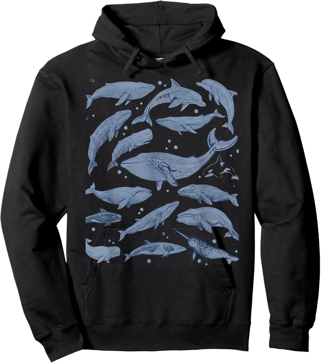 Retro Whale Watching Trip Ocean Sea Life Dolphin Souvenir Hoodie - Hoodie | Black