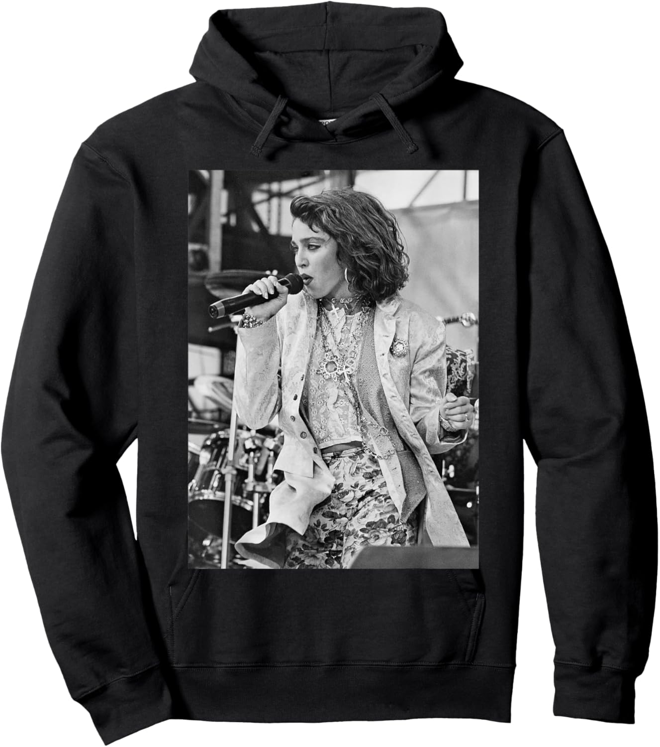 Madonna at Live Aid Dual Concert Philadelphia 1985 Hoodie - Hoodie | Black