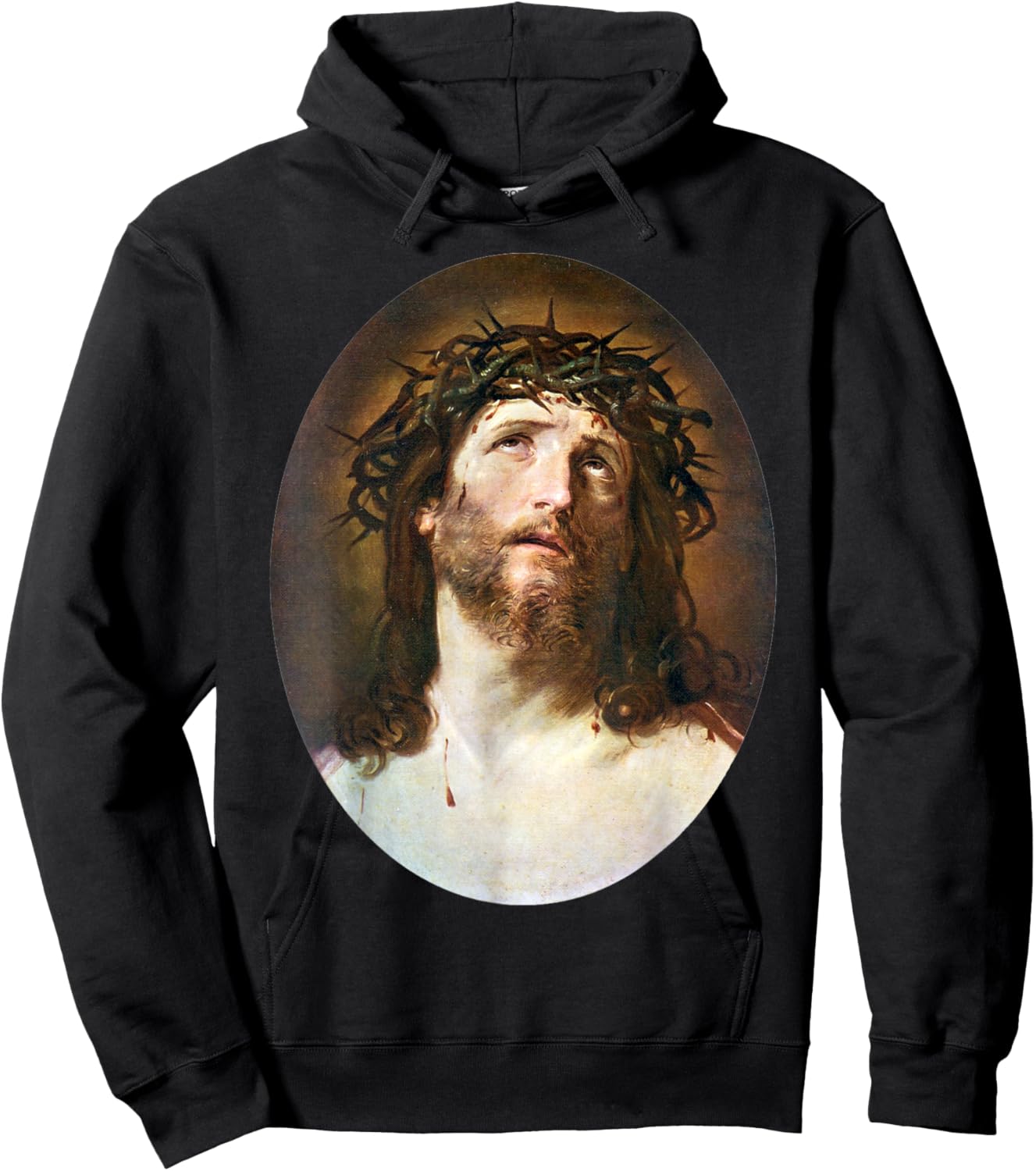 Jesus Christ Crowned with Thorns Painting Guido Reni 1622 Hoodie - Hoodie | Black