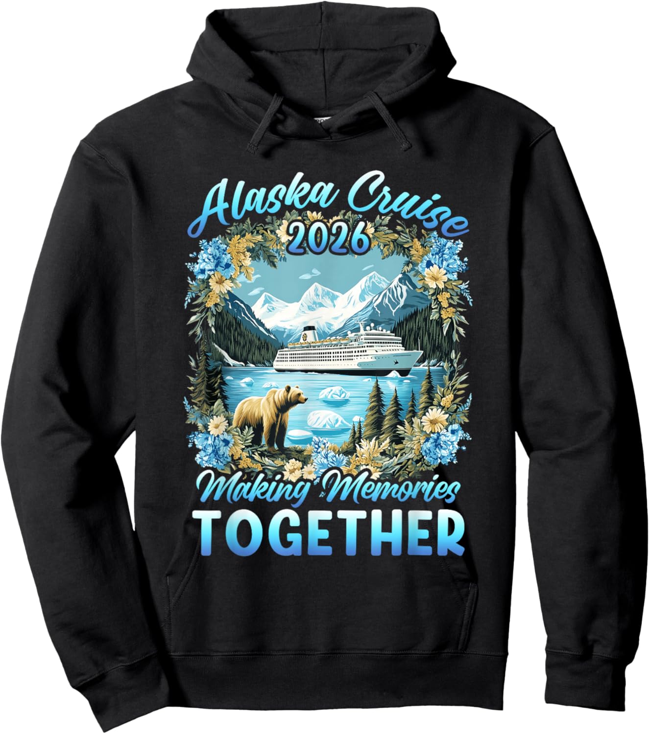Family Friends Matching Group Alaskan Alaska Cruise 2026 Hoodie - Hoodie | Black