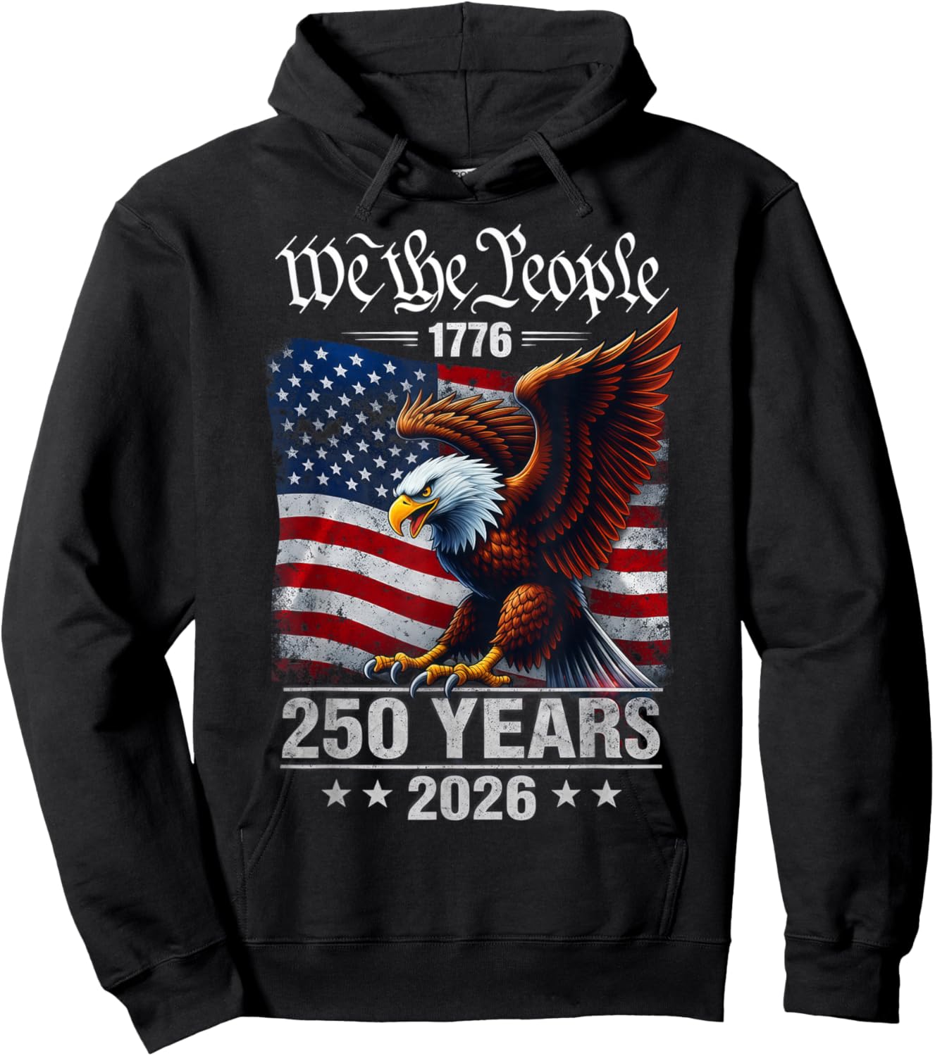 Vintage We The People 1776 250 Years Gift Women Hoodie - Hoodie | Black