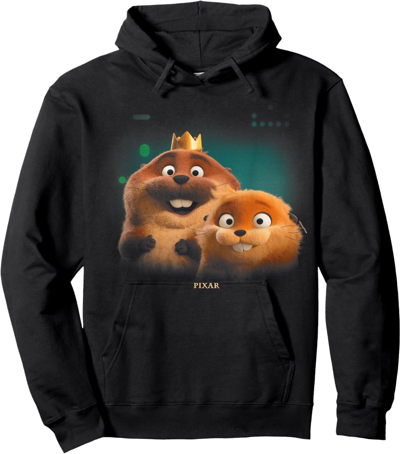 Disney Pixar Hoppers Mabel and King George Glowing Duo Hoodie - Hoodie | Black