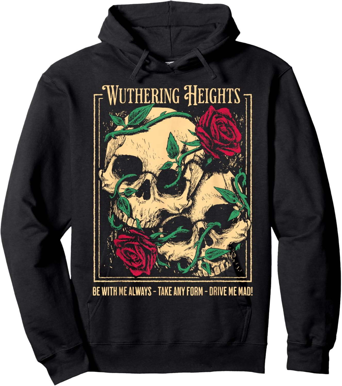 Retro Wuthering Heights Gothic Book Lover Classic Literature Hoodie - Hoodie | Black
