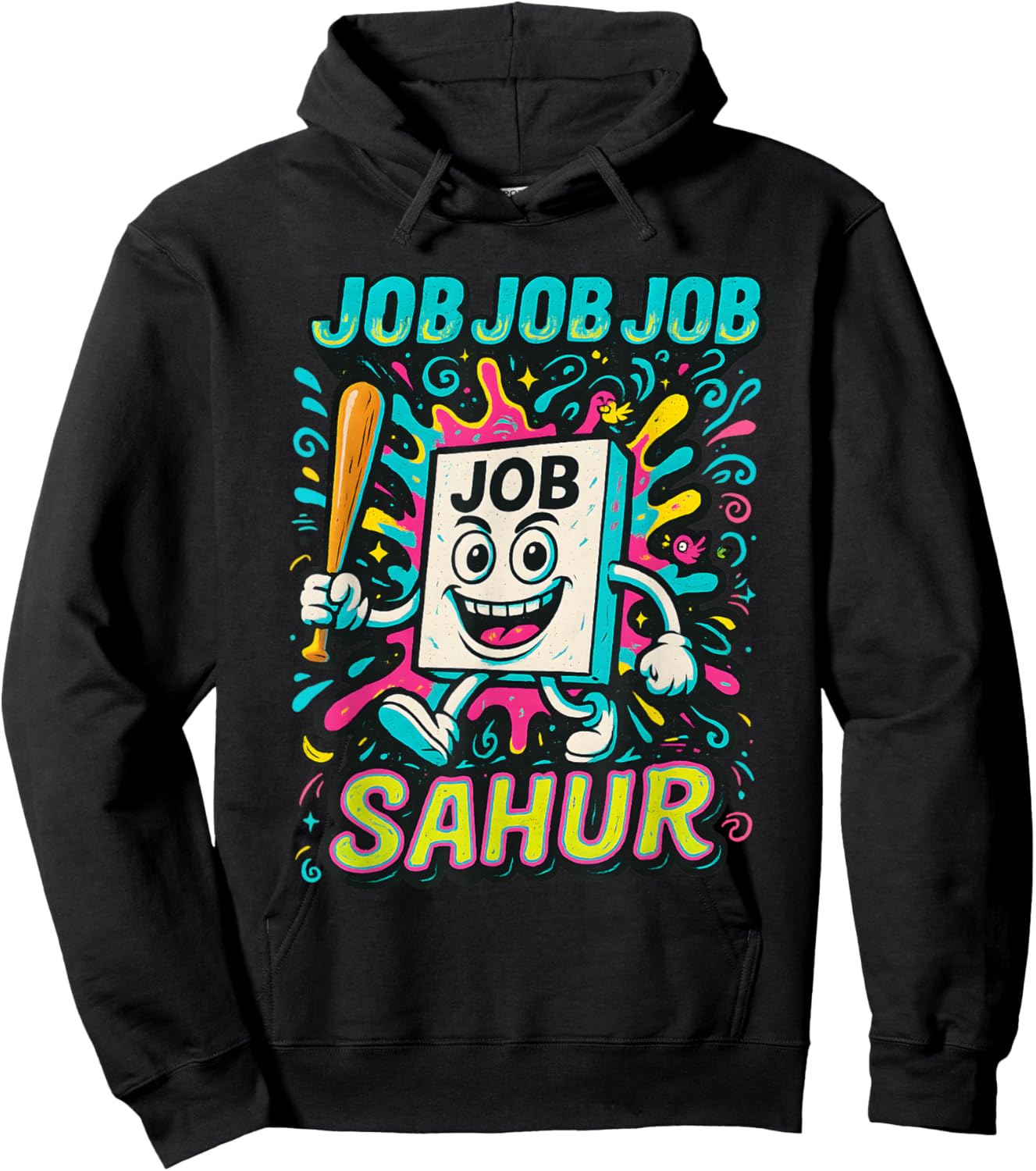 Italian Brainrot with Job Job Job Sahur Funny for Kids Boys Hoodie - Hoodie | Black