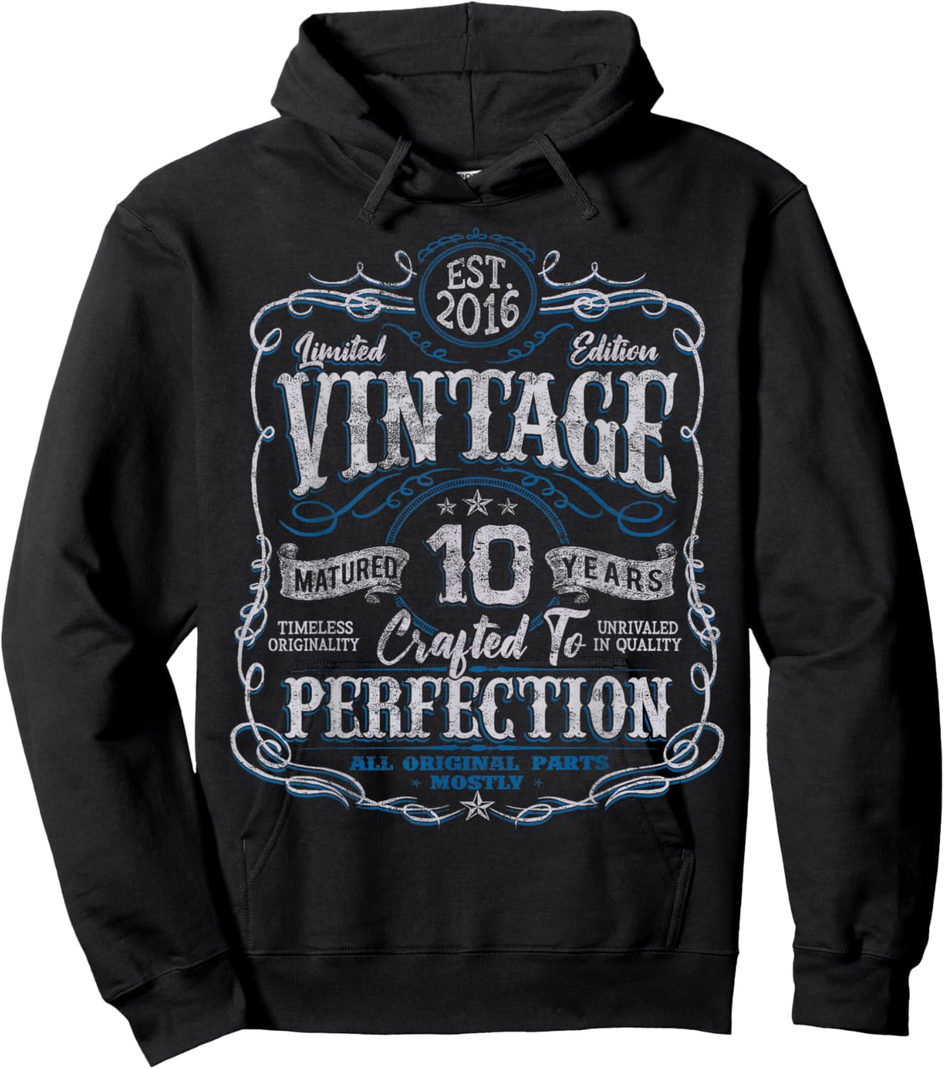 Vintage 2016 Limited Edition Shirt 10 Year Old 10th Birthday Hoodie - Hoodie | Black