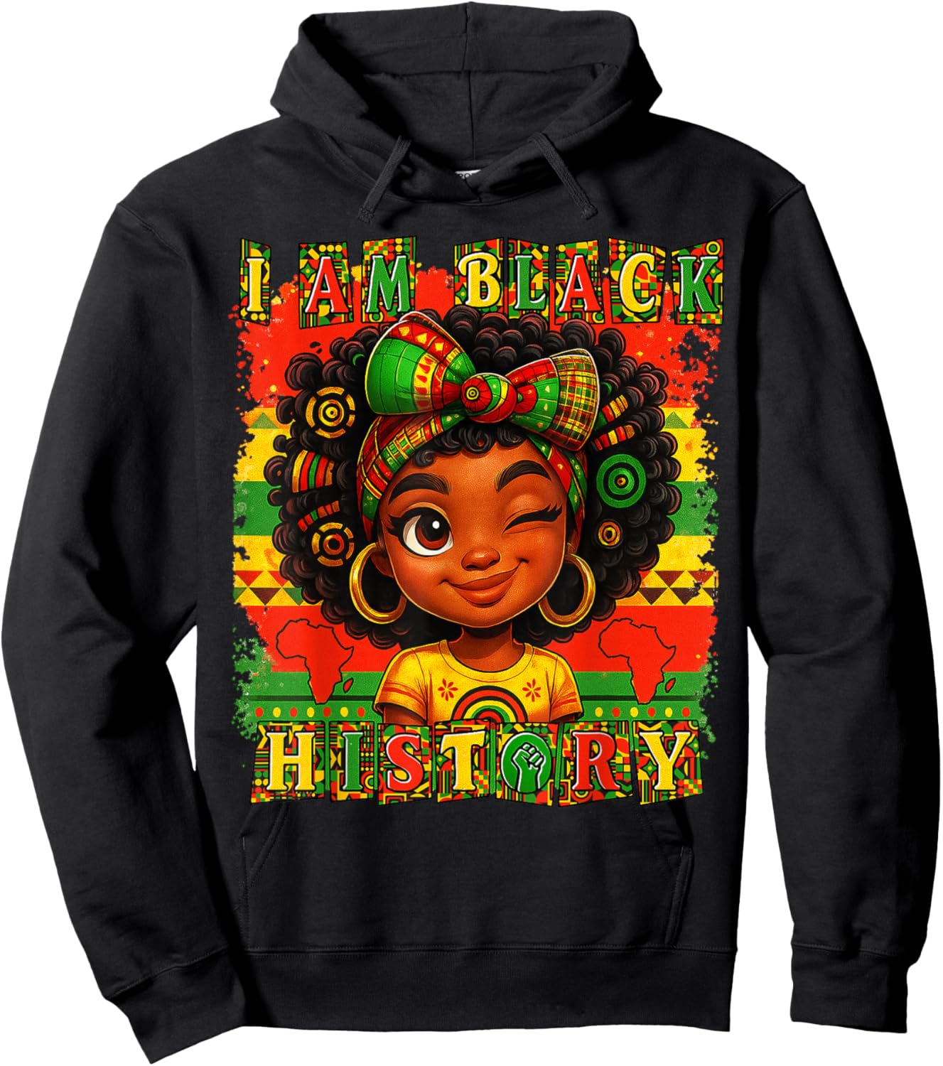 I Am Black History Month Black Pride African American Girl Hoodie - Hoodie | Black