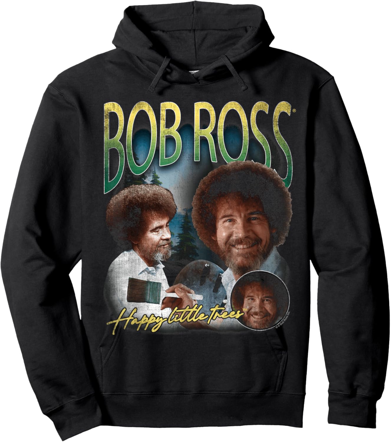 Bob Ross Homage Hoodie - Hoodie | Black